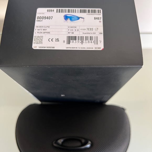 OAKLEY Encoder Ellipse 9407 Navy Sapphire Wrap Sunglasses - Picture 7 of 7